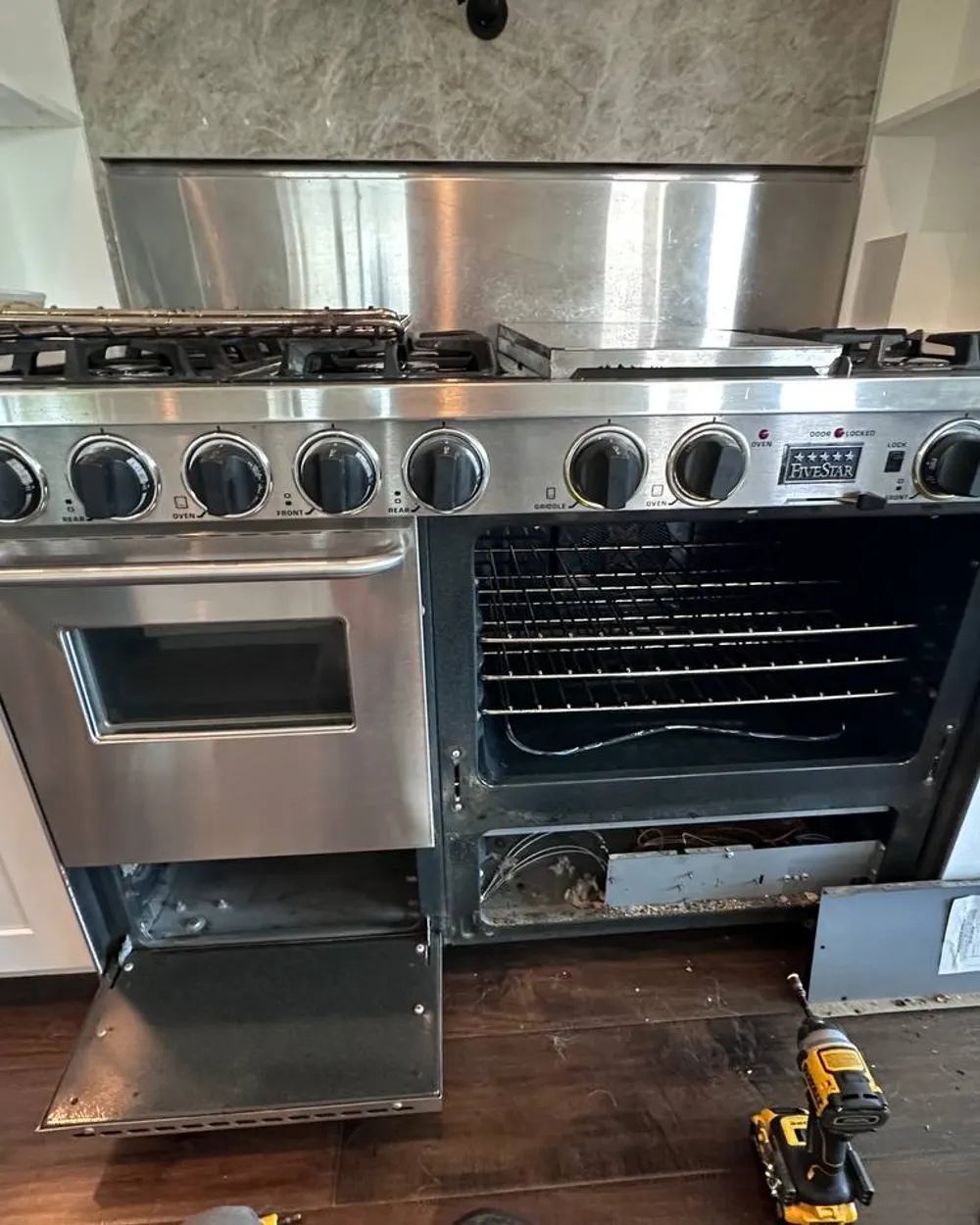 Pro-style range serviced in an Escondido kitchen