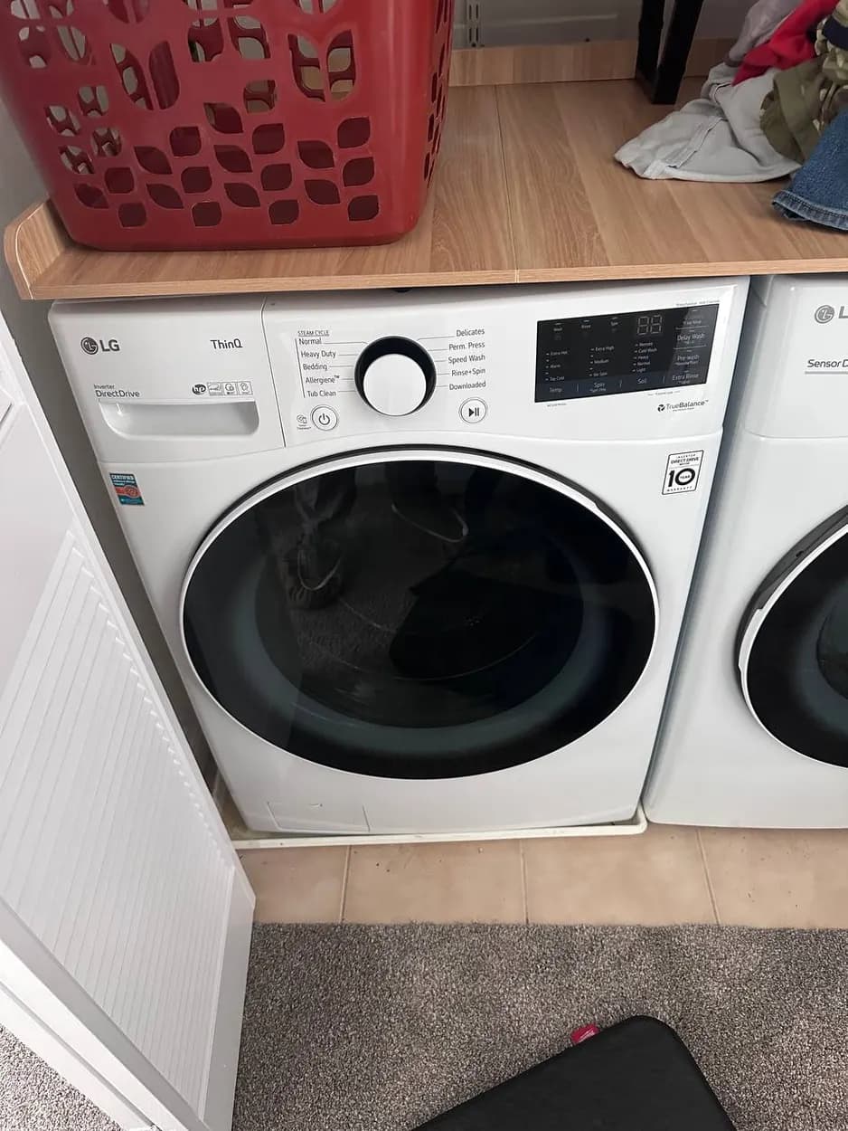 LG ThinQ front-load washer serviced in an Escondido home