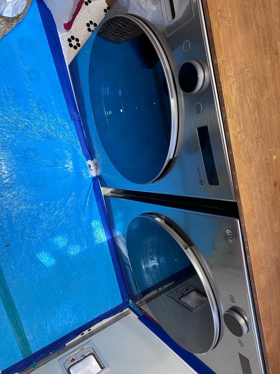 LG washer and dryer in an Escondido laundry room