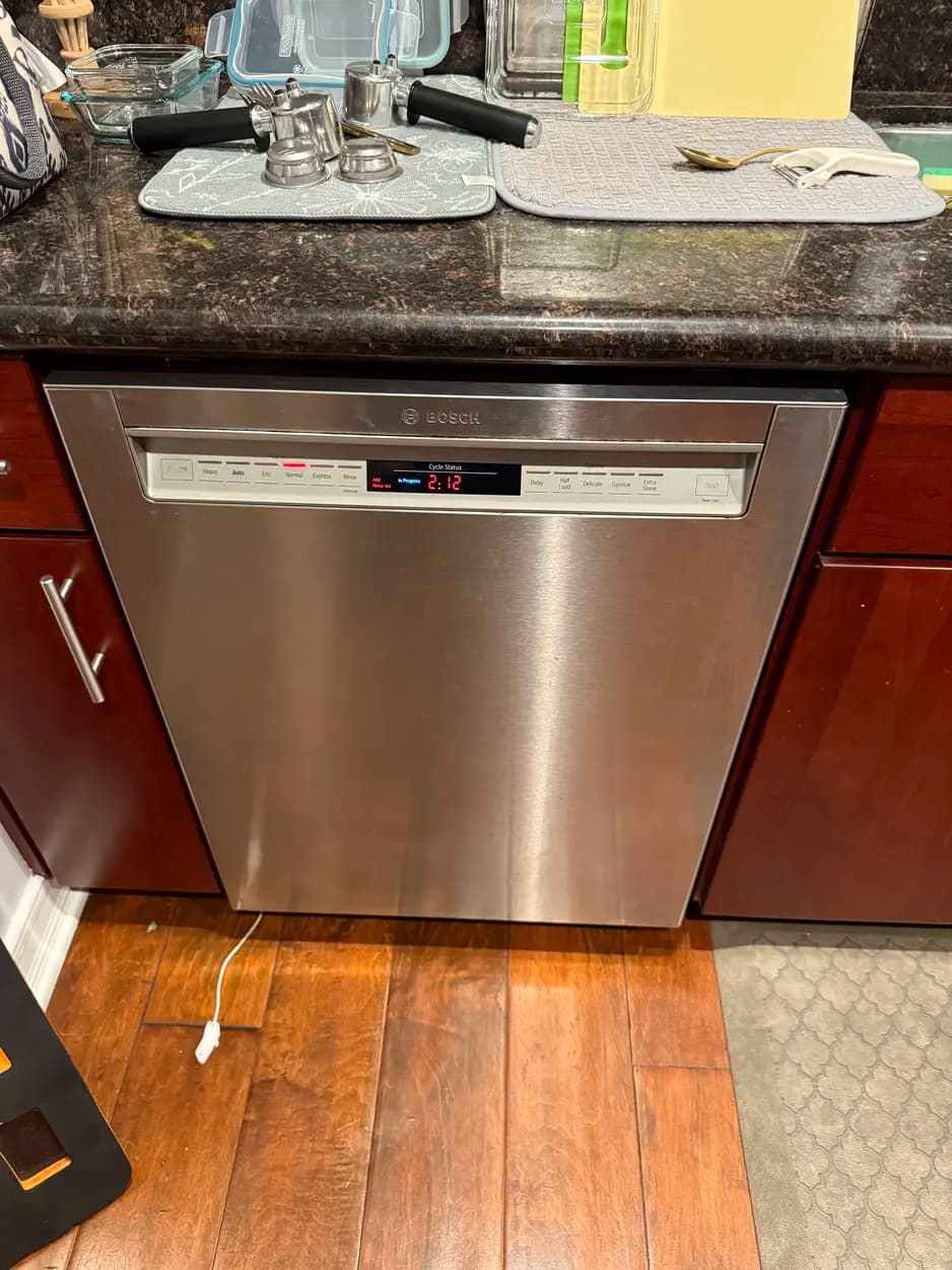 Bosch dishwasher serviced in a North County kitchen