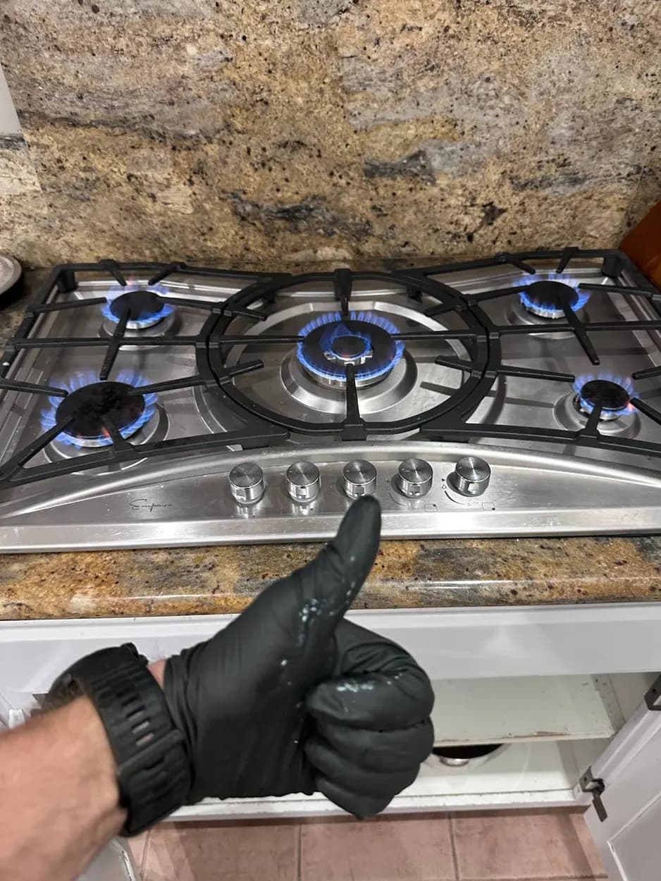 Gas cooktop serviced on a house call in Valley Center