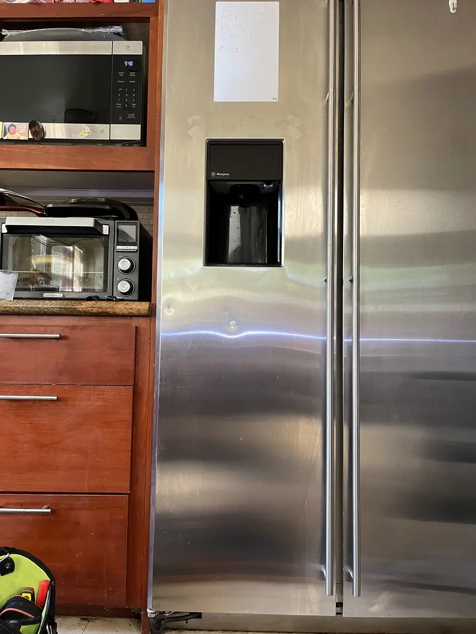GE Monogram built-in refrigerator serviced in a Rancho Bernardo kitchen