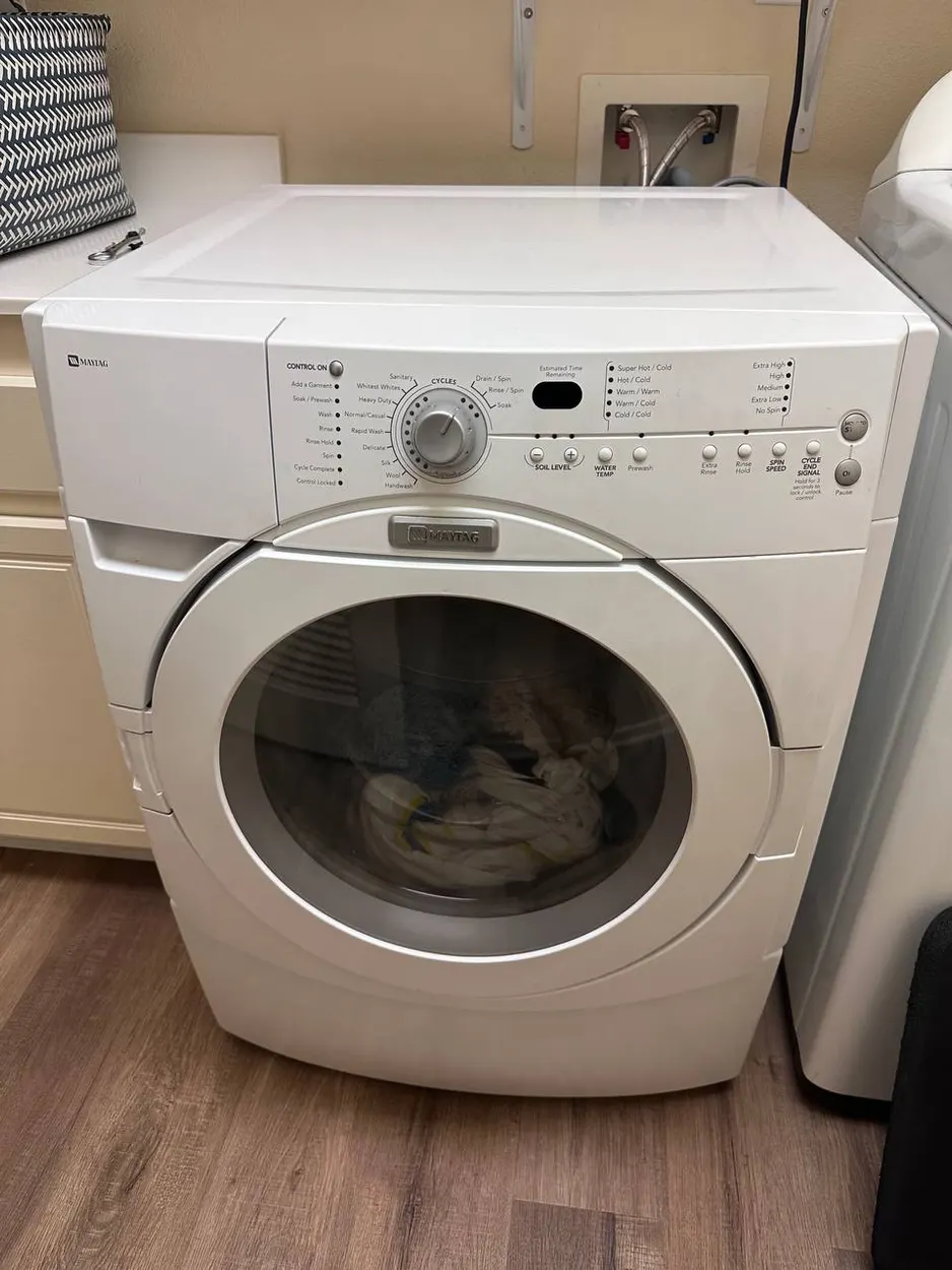 Maytag front-load washer after a repair in Escondido