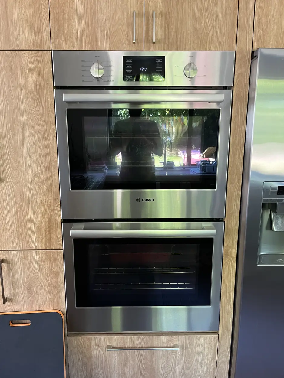 Built-in Bosch double wall oven serviced in a San Marcos kitchen