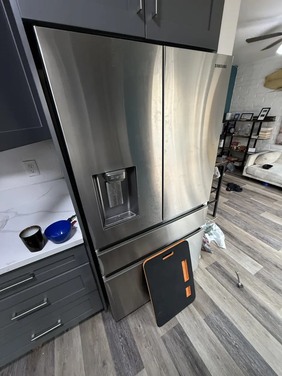 Samsung French-door refrigerator serviced in a North County kitchen